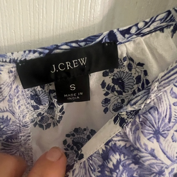 J.Crew side slit patchwork maxi skirt set with cropped top. Blue and white‎ sz S - Picture 14 of 15